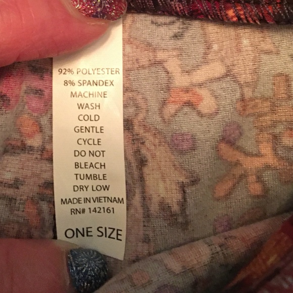 LIKE NEW LuLaRoe Floral Leggings - OS - Picture 4 of 5
